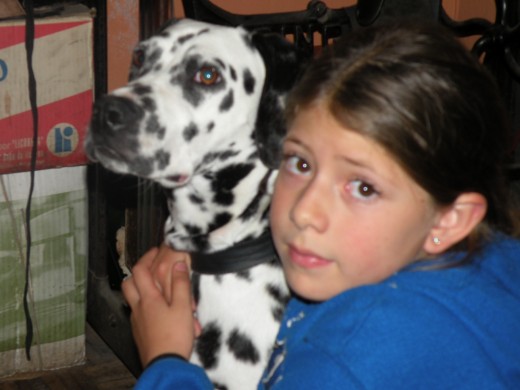 Mi Hija Mel con su perrita Layka